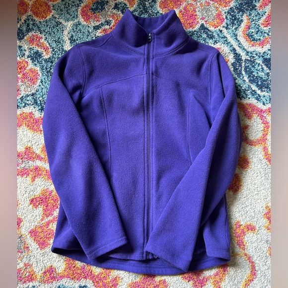 Old Navy Purple Fleece Jacket with High Collar Size M - Picture 1 of 2